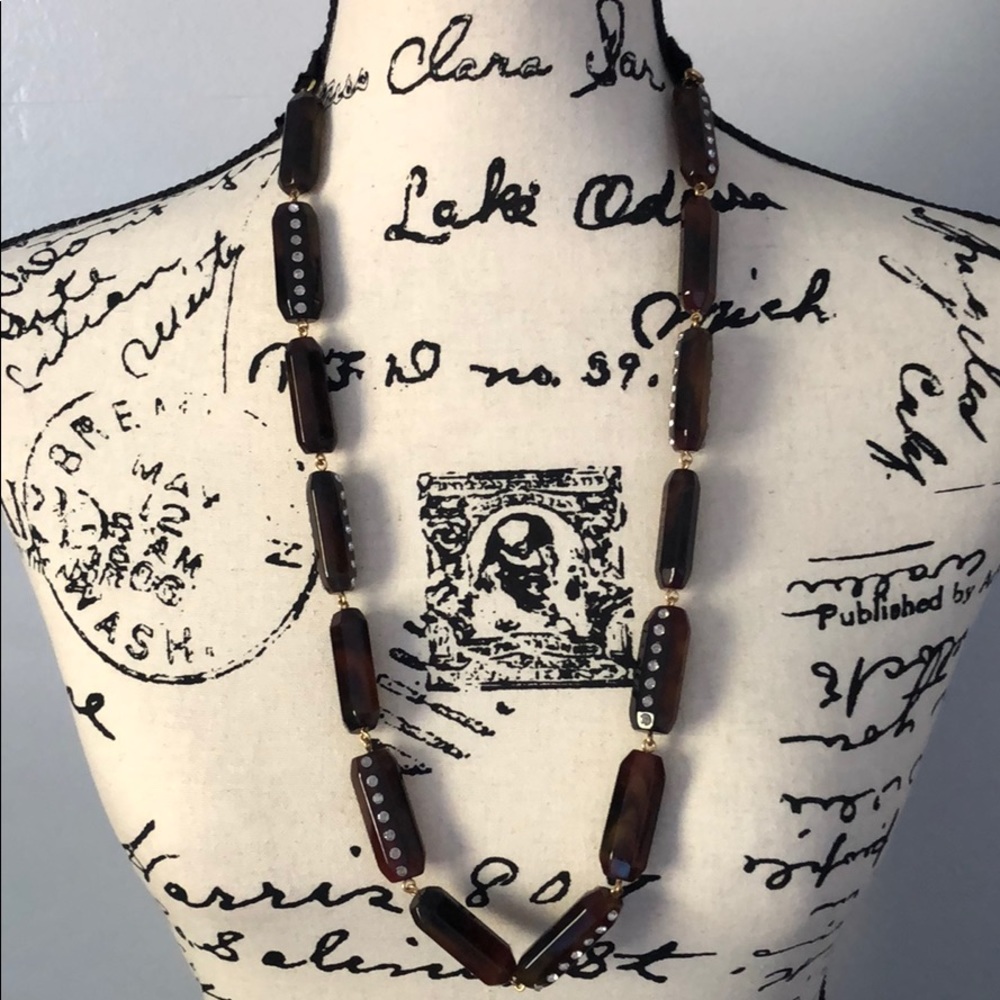 J. Crew Dark Tortoise lucite necklace